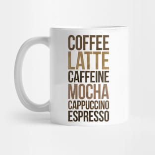 Coffee (Caffeine) Typography Stack Mug